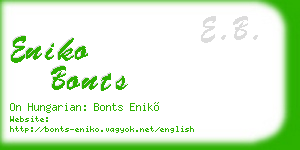 eniko bonts business card